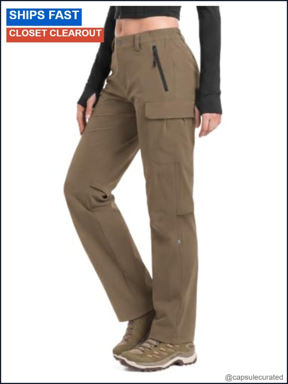 Women's Hiking Pants Lightweight Quick-Dry Convertible Zip-Off with 5 Pockets